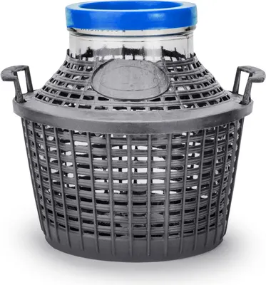 Produktbild von WEINBALLON AMBROSIO Gärballon Glasballon Korbflasche Ballonflasche 5 L