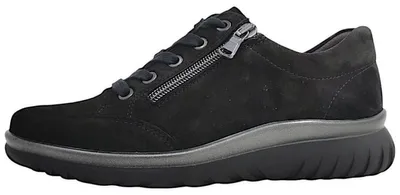 Produktbild von Semler Lena L5135-001 Damenschnürer, bequem, Leder, Schwarz, Halbschuhe - Damenschuhe Bequeme Schnürschuhe, Schwarz, leder (samtchevreau)