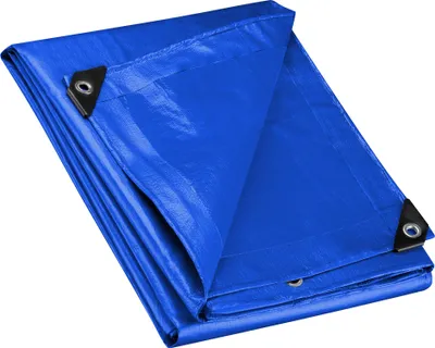 Immagine prodotto di Telone Wiltec resistente alle intemperie blu, telone impermeabile con occhielli 7 x 6 m, telone PE 240 g/m², telone da giardino resistente ai raggi UV, robusto telone protettivo