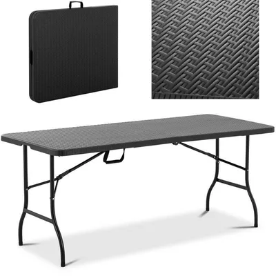Productafbeelding van Inklapbare tuintafel cateringtafel 183 cm draagvermogen 150 kg zwart