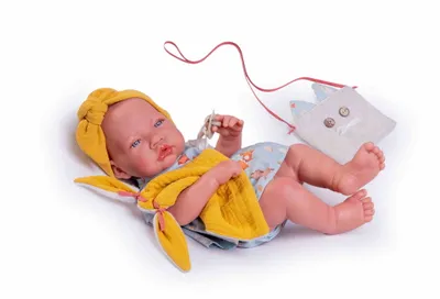 Produktbild von MuÑecas Antonio Juan Neugeborenen-puppe Frühling Mit Tasche Orange  Orange One Size