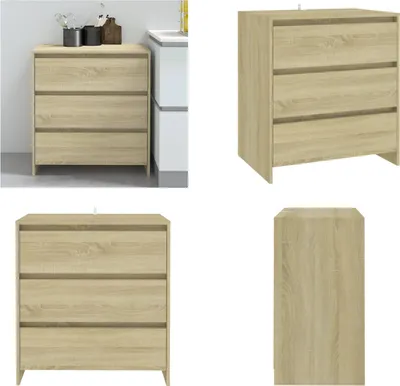 Produktbild von vidaXL Sideboard Sonoma Eiche 70x41x75 cm Holzwerkstoff - Sideboard - Sideboards - Buffet Sideboard - Stauschrank