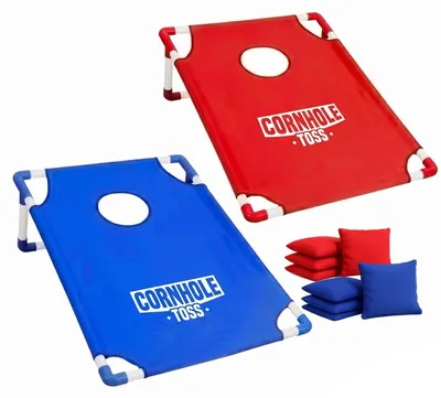 Produktbild von Elzusha – Tragbares Cornhole-Set, 90x60 cm, mit 2 Spielbrettern und 8 Säcken