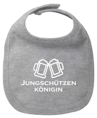 Produktbild von Huuraa Baby Lätzchen Jungschützenkönigin Schützenfest Heather Grey Klettverschluss  Baumwolle Latz Geschenkidee