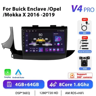 Produktbild von Android Autoradio für Opel Mokka X 2016–2019 - 2-DIN - 23 cm Display - 4G LTE - AHD Kameraeingang - Android 13 - GPS Navi - 4+64 GB