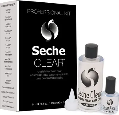 Produktbild von Seche Klarlack-Nagelgrundierung 132ml: 118ml + 14ml Ergänzungsflasche, Farbloser Kristall-Finish-Basislack
