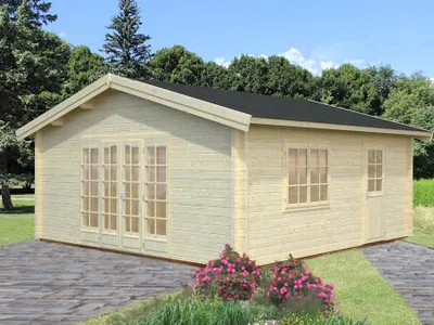 Produktbild von Palmako Gartenhaus Irene 27,7 m² Gartenhaus aus Holz, Holzhaus mit 70 mm Wandstärke, Blockbohlenhaus mit Montagematerial