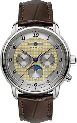 Zeppelin 8536-5 Herrenuhr Friedrichshafen Mondphase Goldfarben 1