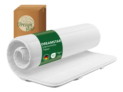 Produktbild von Matratzentopper 180x200 cm | Schaumkern Matratzenauflage atmungsaktiv & rutschfest | Dreamstar