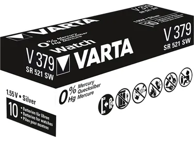 Produktbild von VARTA Silberoxid-Knopfzelle 379, Batterie, (10 Stück)