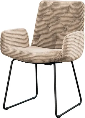 Produktbild von KAWOLA Stuhl NEW CHARME Esszimmersessel Cord taupe