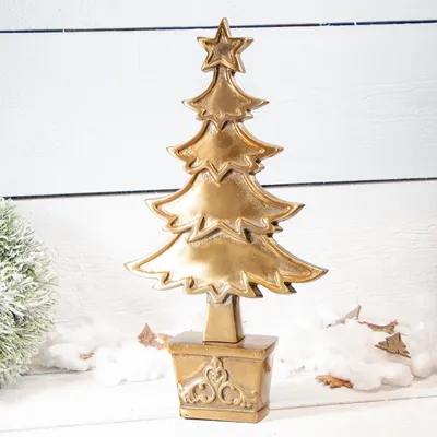 Produktbild von Tannenbaum, Weihnachtsbaum, Weihnachten |Messing, Gold| H40,0xB21,0cm