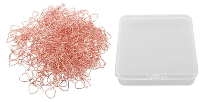 Obrázek produktu pro 100 kusů roztomilých kancelářských sponek, protiskluzové, ve tvaru oblouku, nerezové, stálobarevné, kovové kancelářské sponky, plánovač do školy, růžové zlato