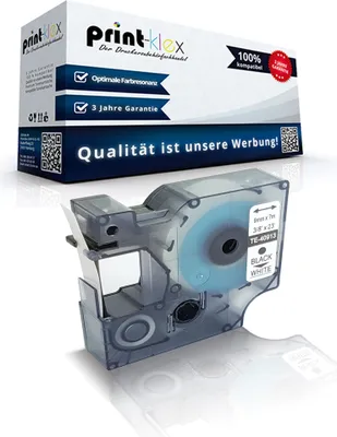 Produktbild von Kompatibles Schriftband für Dymo D1 40913 Labelwriter400Duo Dymo 1000 Plus 2000 3500 5500 Labelmaker 4500Pocket S0720590 9mm x 7m BK-W Etikettenlabel - Easy Print Serie