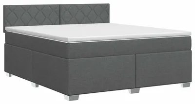 Produktbild von Boxspringbett mit Matratze Dunkelgrau 140 x 200 cm Stoff