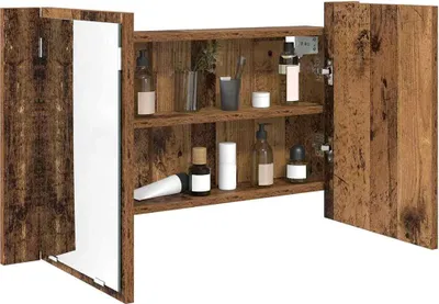 Obrázok produktu pre vidaXL Kúpeľňová zrkadlová skrinka z regenerovaného dreva 80 x 12 x 45 cm materiál na báze dreva