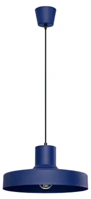 Image de Suspension BILO bleu outremer 1xE27 15 W acier 120 x 35 x 35 cm Sollux Lighting