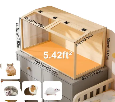 Produktbild von Hamsterkäfig, geräumiges Design, nagersichere Konstruktion, GRAU