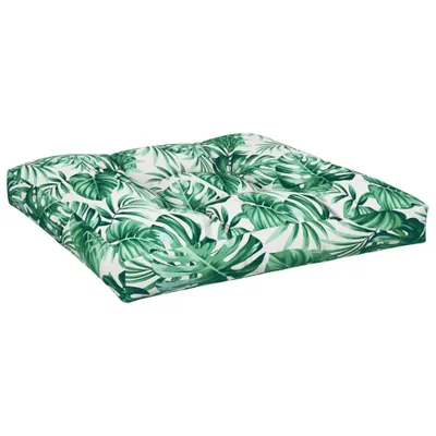 Produktbild von vidaXL Palettenkissen Blattmuster 80x80x12 cm Stoff