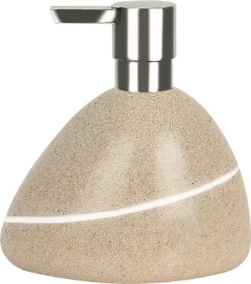 Produktbild von Spirella Seifenspender "Etna" Flüssigseifen-Spender Polyresin Steinoptik Beige/Weiß 400ml