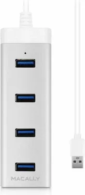 Produktbild von Macally U3HUB, USB 3.0 4-Port Hub, Aluminium