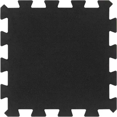 Produktbild von Gummibodenfliesen 16 mm dick 30x30 cm 16 Stück Schwarz rutschfest und schalldämmend für Fitnessgeräte