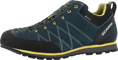 Produktbild von Scarpa Crux GTX wasserdichte und stabile Herren Zusteigsschuhe / Wanderschuhe mit griffiger Sohle Petrol Mustard EU 44