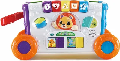 Productafbeelding van VTech Baby Sorteer- en Leerwagen, geschikt voor kinderen vanaf 1 jaar, met geluiden, spraakfunctie, vereist batterijen (AA), gemaakt van plastic