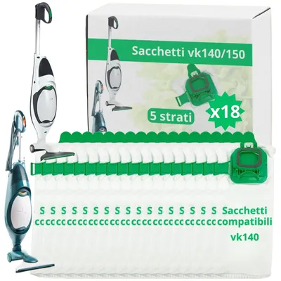 Produktbild von Set von 18 Staubsaugerbeuteln für Vorwerk Kobold VK140/VK150