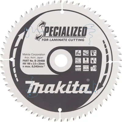 Produktbild von Makita B-29468 Spezial Sägeblatt 190x20 mm 60 Zähne