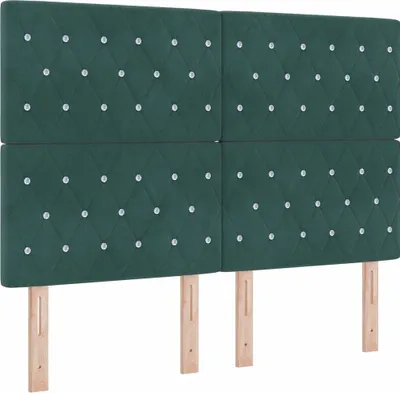 Image de Tête de lit vidaXL vert foncé 144 cm velours