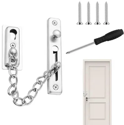 Imagen del producto de Cadena de seguridad con cerradura: Cadena de seguridad plateada para una protección adicional
