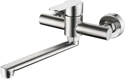 Obrázok produktu pre Nerezový nástenný kohútik s otočným ramenom o 360° – 25 cm dlhý nerezový nástenný kohútik s otočným ramenom pre drez, kúpeľňu, umývadlo, mobilný dom