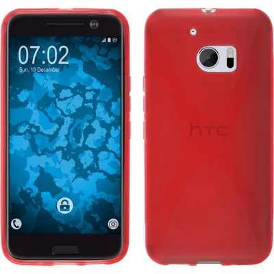 Produktbild von PhoneNatic Case kompatibel mit HTC 10 - rot Silikon Hülle X-Style + 2 Schutzfolien