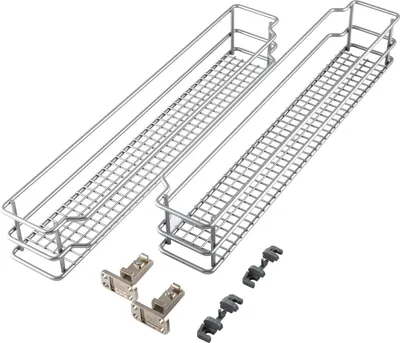 Produktbild von Vauth-Sagel VS SUB Side Drahtkorb Saphir 90° - Set für Küchenunterschränke mit KB 150mm - Korb aus feinmaschigem Drahtgitter, Stahl pulverbeschichtet silberfärbig