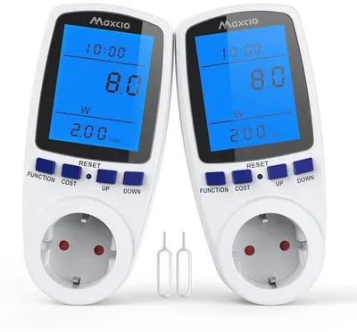 Zdjęcie produktu dla Miernik zużycia energii z podświetleniem LCD do gniazdka elektrycznego - do 3680 W / 16 A