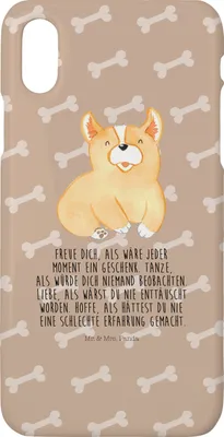Produktbild von Mr. & Mrs. Panda Iphone 10 Handyhülle Corgie - Hundeglück - Geschenk, Hund, Corgi, Optimistisch, Sprüche, X, Lebensfroh, Handy, Spruch, Cover, Hülle