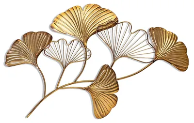 Produktbild von Wanddekoration Ginkgo Blätter gold aus Metall85 cm