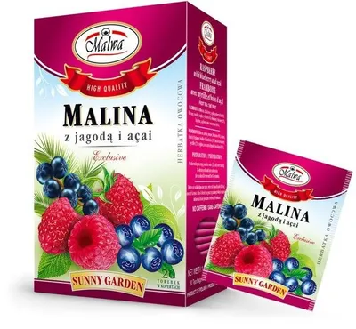 Obrázok produktu pre Herbata owocowa Malina i Jagoda Malwa 20 torebek