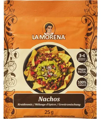 Immagine prodotto di La Morena Nachos Spice Mix 25 g – Mix piccante per nachos croccanti