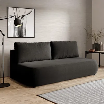 Immagine prodotto di Brugnato - Divano Letto 2 Posti, 210x106 cm Nero, Contenitore