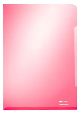 Produktbild von LEITZ Sichthülle Super Premium A4 PVC rot 0,15 mm 100 Hüllen