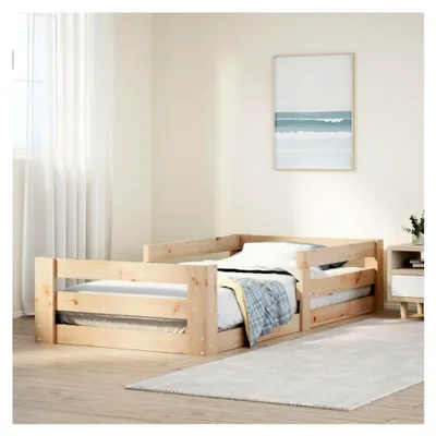 Produktbild von Bettgestell ohne Matratze 90x200 cm aus massivem Kiefernholz