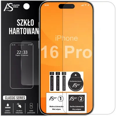 Zdjęcie produktu dla Szkło hartowane iPhone 16 Pro – szybka ochronna na ekran 9H