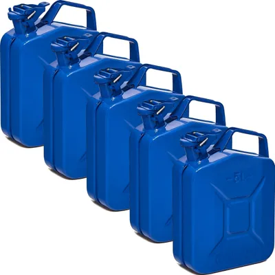 Produktbild von Oxid7® by BW Kraftstoffkanister Metall Benzinkanister 5x 5 Liter - Blau RAL 5005 - UN-Zulassung - Hergestellt in Europa