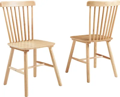 Obrázek produktu pro Jídelní židle 'Karmoy' sada 2 kuchyňských židlí 89 x 46 x 52 cm přírodní dřevo