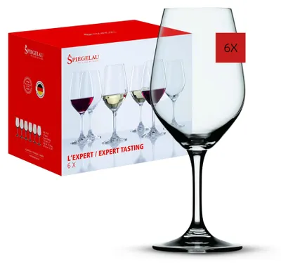 Productafbeelding van Wijnglazen - Set van 6 - 260 ml - Kristalglas - Tulpvorm