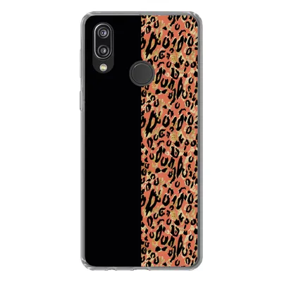 Produktbild von MuchoWow® Handyhülle Schutzhülle Hülle für Huawei P20 Lite (2020) Pantherdruck - Gold - Schwarz Silikon Softcase Handy Hülle - Kartenhalter