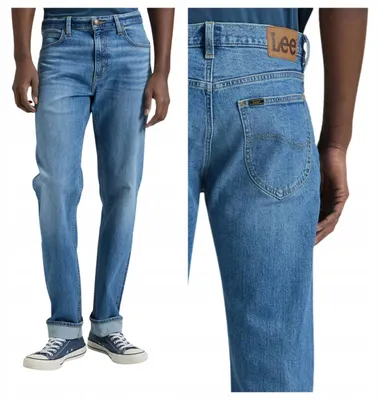 Produktbild von Lee | Herren Jeans West Blue Force Loose Fit Blau Baumwolle Stretch W34 L34 Denim Hose 5-Pocket klassisch bequem Freizeit Alltag Casual Jeanshose