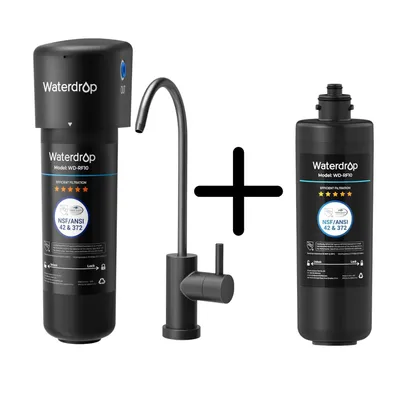 Immagine prodotto di Sistema di filtraggio dell'acqua sottolavello Waterdrop 10UB-B, con 1 filtro di ricambio WD-RF10